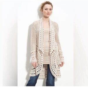 Free people harmony crochet cardigan.
